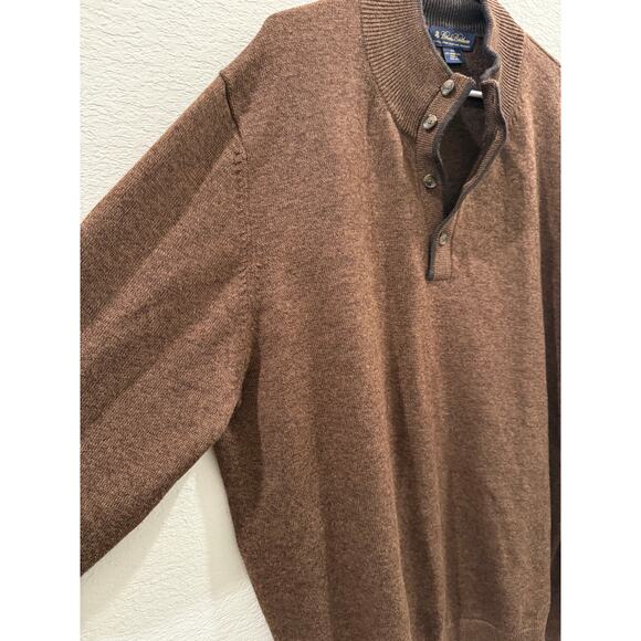 Neiman Marcus Men’s Brown 100% Merino Wool Pullover XXL Made in Italy - Picture 4 of 5